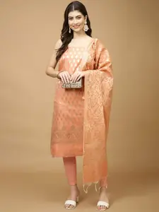 Meena Bazaar Art Silk Unstitched Dress Material