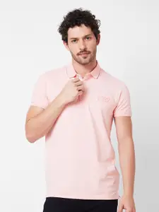 SPYKAR Polo Collar Cotton Slim Fit T-shirt
