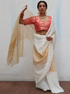 Chidiyaa Striped Zari Saree