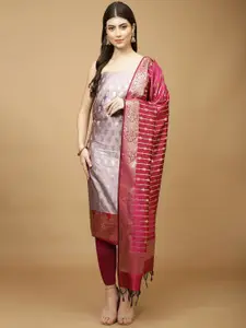 Meena Bazaar Art Silk Unstitched Dress Material
