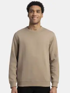 Jockey Super Combed Cotton Rich Pique Sweatshirt with Ribbed Cuffs-AM48