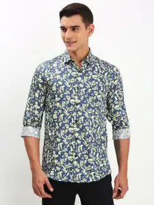 Allen Solly Men Spread Collar Floral Printed Cotton Slim Fit Casual Shirt