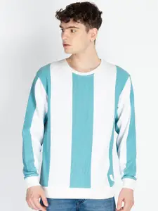 Status Quo Men Striped Hooded Sweatshirt