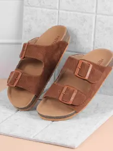 Metro Women Open Toe Flats with Buckles