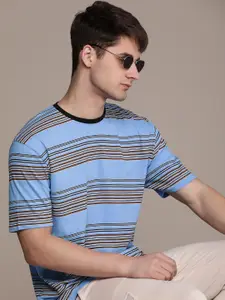 Moda Rapido Men Striped Pure Cotton T-shirt