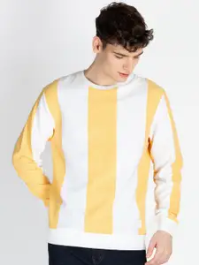 Status Quo Men Striped Hooded Sweatshirt