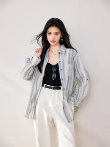 JC Collection Women Opaque Striped Casual Shirt