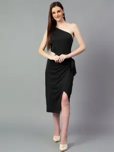 Kotty One Shoulder Sheath Midi Dress