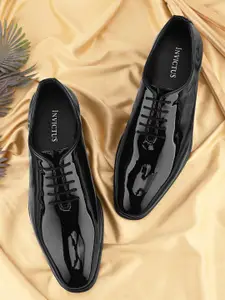 INVICTUS Men Patent Wholecut Lace Up Shoes