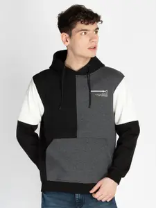 Status Quo Men Colourblocked Hooded Sweatshirt