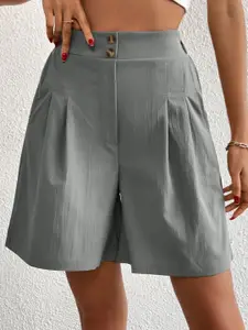 KPOP Women Regular Fit High-Rise Shorts