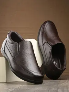 Auserio Men Leather Formal Slip-Ons