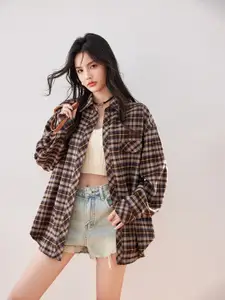 JC Collection Women Tartan Checks Opaque Checked Casual Shirt