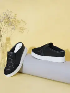 THE WHITE POLE Women Textile Slip-On Loafers