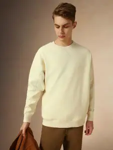 Dennis Lingo Relaxed Fit Mock Collar Long Sleeves Pullover Sweatshirt