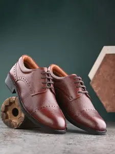 Auserio Men Leather Formal Derbys