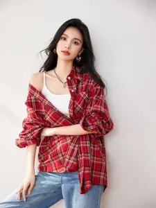 JC Collection Women Tartan Checks Opaque Checked Casual Shirt