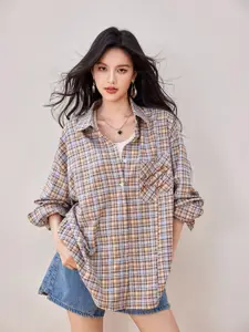 JC Collection Women Tartan Checks Opaque Checked Casual Shirt