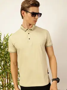 Thomas Scott Men Solid Polo Collar Cotton T-shirt