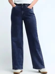 U.S. Polo Assn. Women Wide Leg High-Rise Light Fade Stretchable Jeans