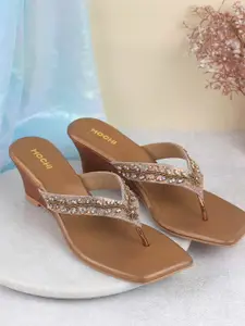 Mochi Embellished Wedge Sandals