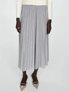 MANGO Accordion Pleated A-Line Midi Skirt