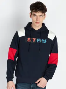 Status Quo Men Colourblocked Hooded Sweatshirt