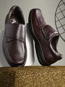 Auserio Men Leather Formal Slip-Ons