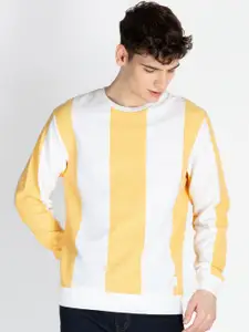 Status Quo Men Striped Hooded Sweatshirt