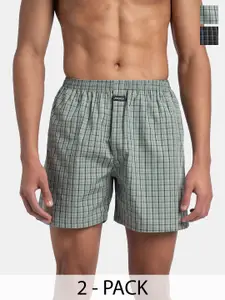 Jockey Pack of 2 Super Combed Mercerized Cottonna Boxer Shorts with Back Pocket - 1222