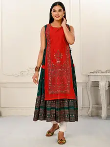 JIVORA  Printed Flared Kurta