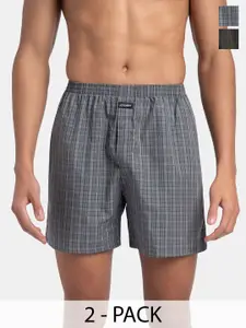 Jockey Pack of 2 Super Combed Mercerized Cotton Boxer Shorts With Back Pocket - 1222