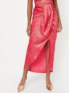 Max x Kalki  Women Shimmer Draped Skirt