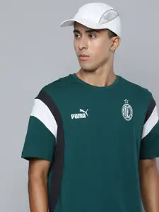 Puma Men A.C Milan Sports & Team Jersey Print Cotton Relaxed Fit Football Archive T-Shirt