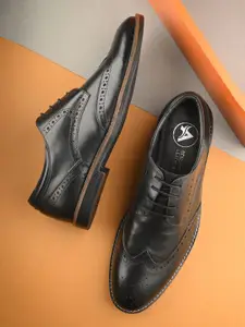 Auserio Men Leather Formal Brogues