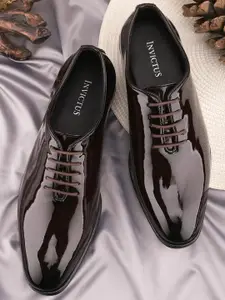 INVICTUS Men Patent Wholecut Lace Up Shoes
