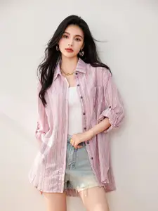 JC Collection Women Opaque Striped Casual Shirt