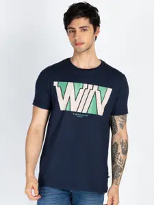 Status Quo Men Typography Printed Round Neck Cotton T-shirt
