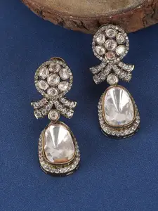 AURAA TRENDS Gold Plated Artificial Stones Drop Earrings