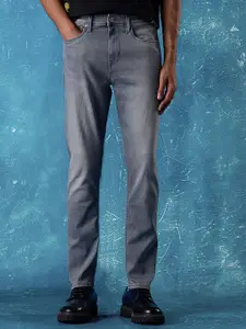 Flying Machine Men Cotton Tapered Fit Light Fade Stretchable Jeans