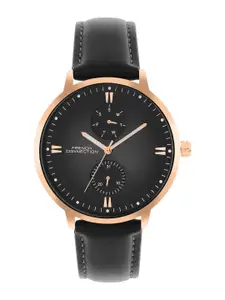French Connection Men Printed Dial & Leather Straps Analogue Watch FCN066RBL