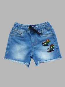 KiddoPanti Girls Denim Regular Fit Shorts