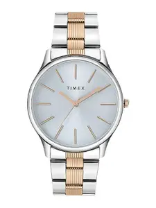 Timex Men Brass Dial & Stainless Steel Bracelet Style Straps Analogue Watch TWTG73SMU03