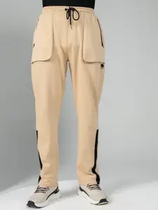 EDRIO Men Cotton Mid Rise Straight Fit Track Pants