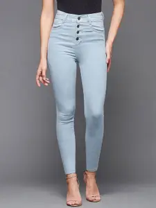 Chemistry Women Skinny High Rise Distressed Ice Wash Denim Jeans