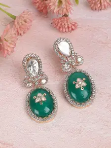 AURAA TRENDS Gold Plated Artificial Stones Drop Earrings