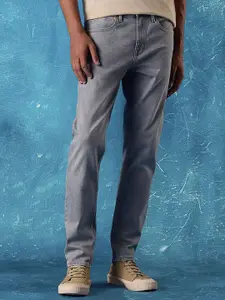 Flying Machine Men Tapered Fit Heavy Fade Stretchable Cotton Jeans