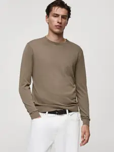 MANGO MAN Long Sleeves Pure Cotton Sweater