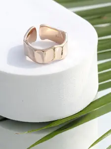 DIAVO 925 Sterling Silver Rose Gold Plated The Zephyr Finger Ring