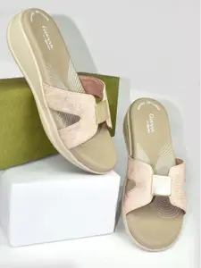 Ajanta Women Colourblocked Gladiators with Bows Flats